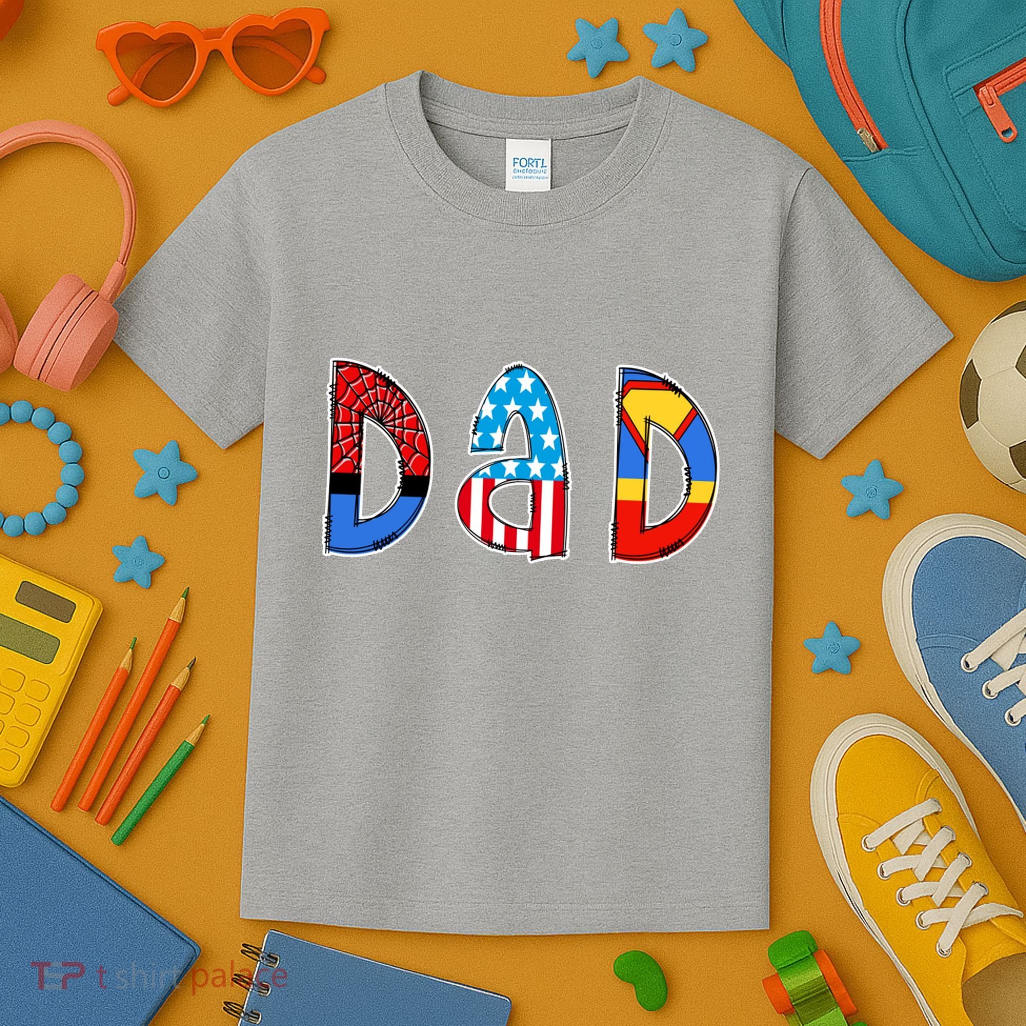 Dad Superhero Father's Day Gift Kids T-Shirt