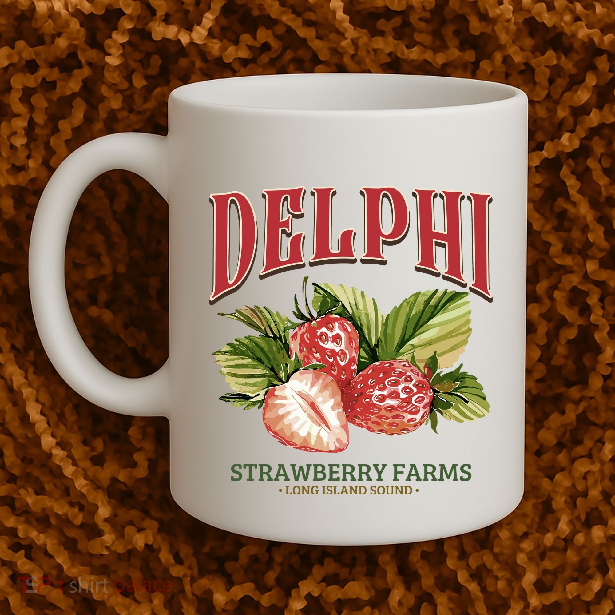 Delphi Strawberry Farms Coffee Mug