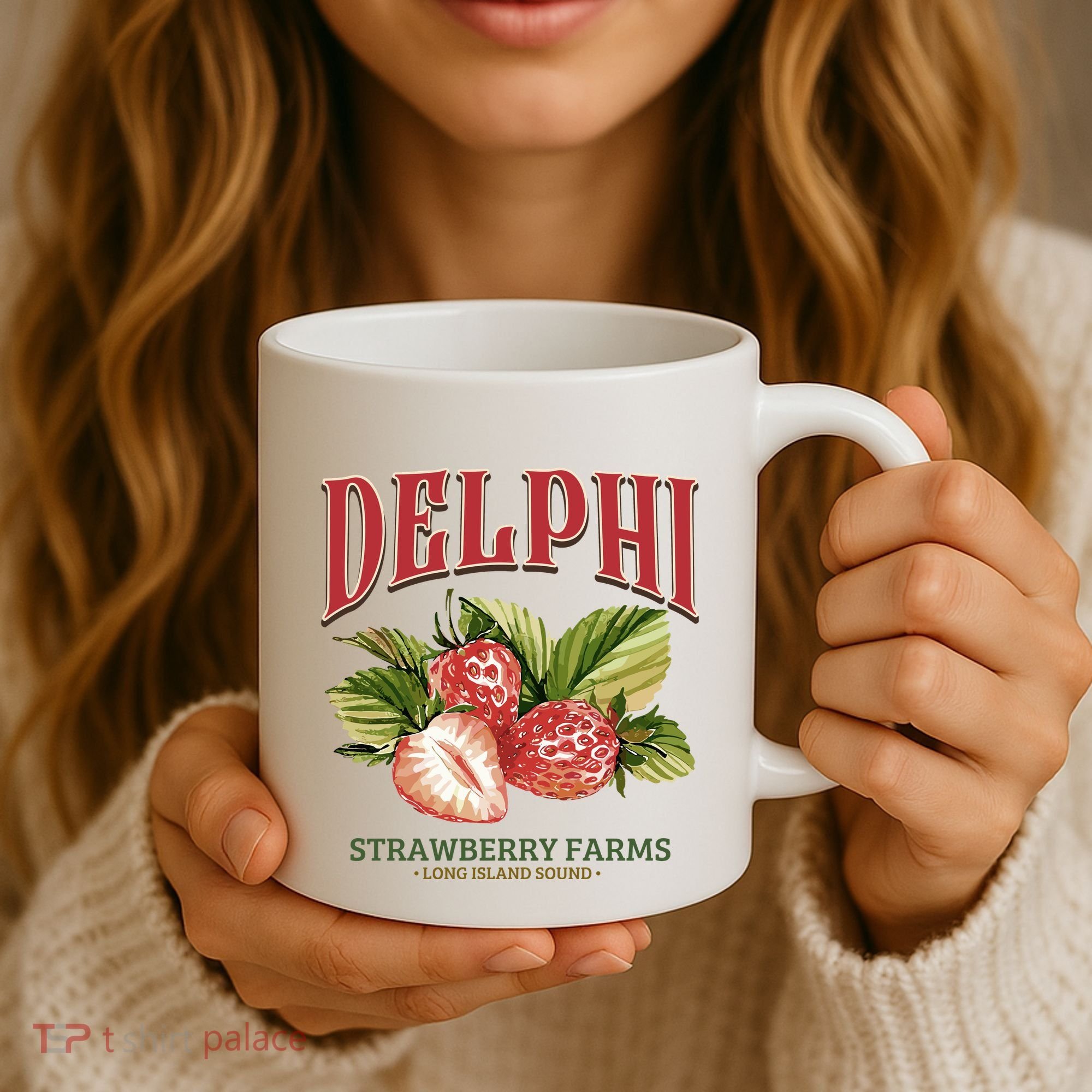 Delphi Strawberry Farms Coffee Mug