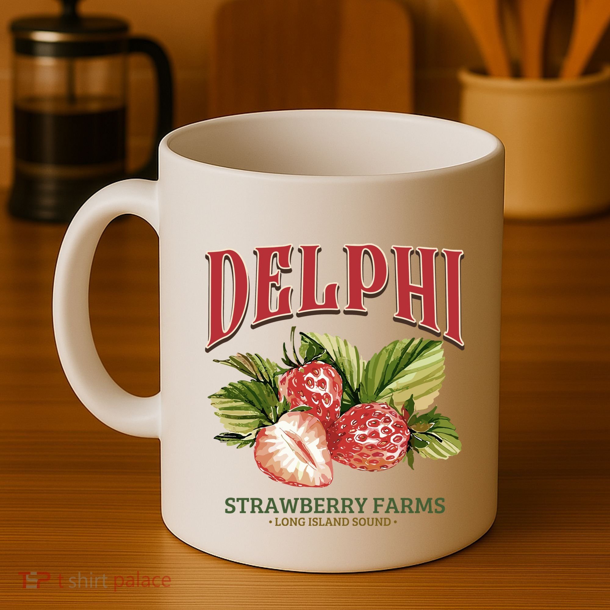 Delphi Strawberry Farms Coffee Mug