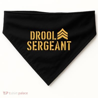 Drool Sergeant Funny Cute USA-Made Doggie Bandana