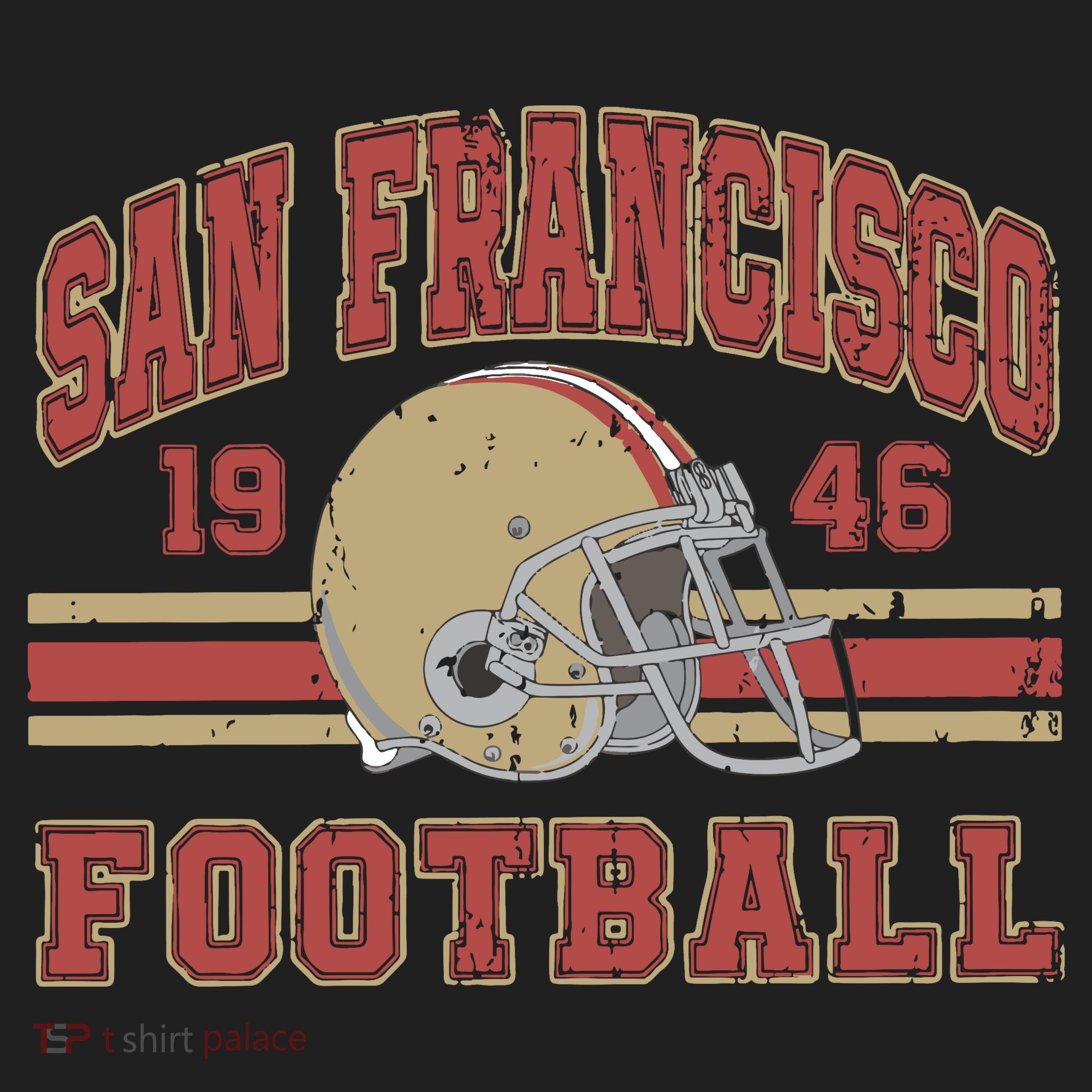 Distressed San Francisco Football Women's Sweatshirt