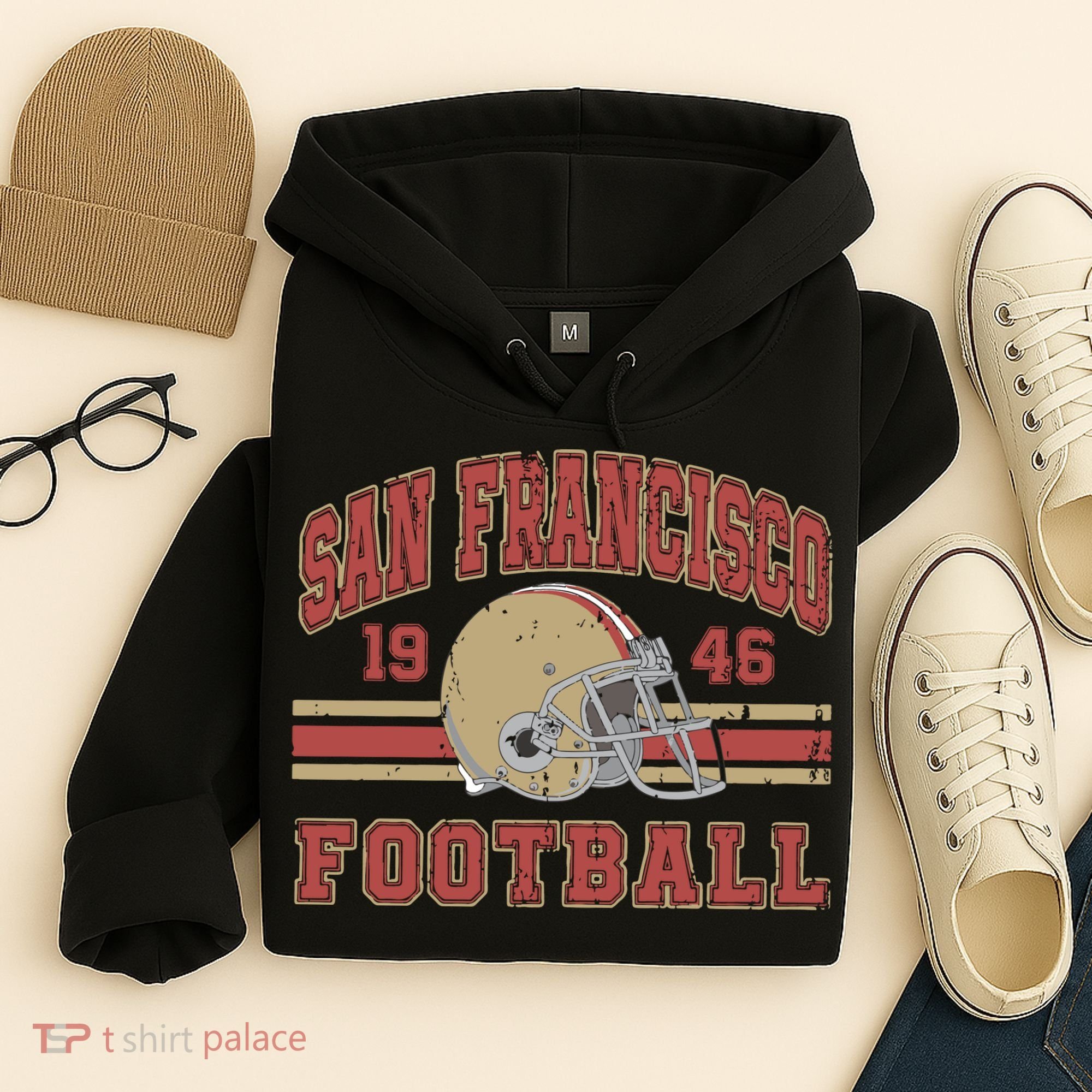 Distressed San Francisco Football Hoodie