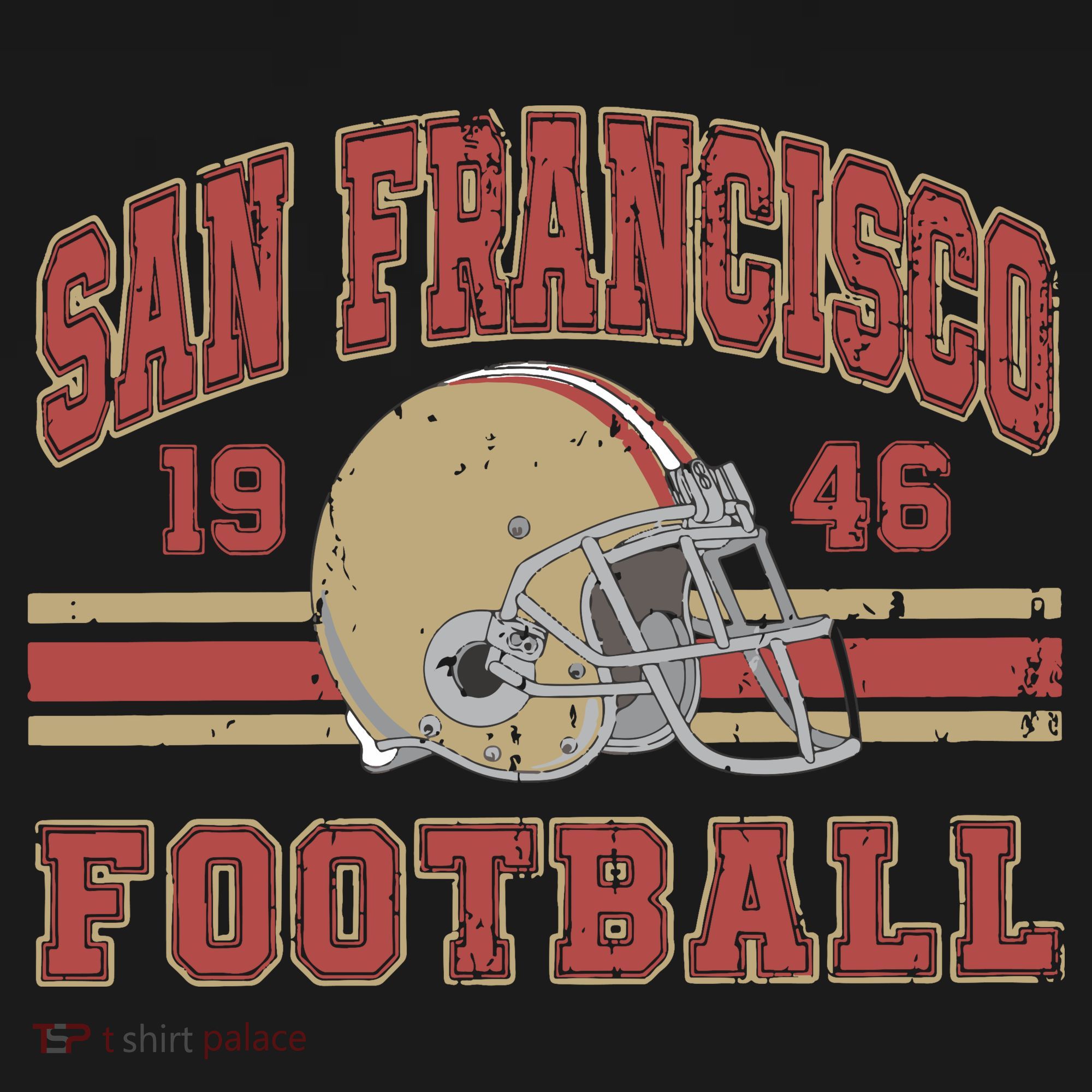 Distressed San Francisco Football Tall Sweatshirt