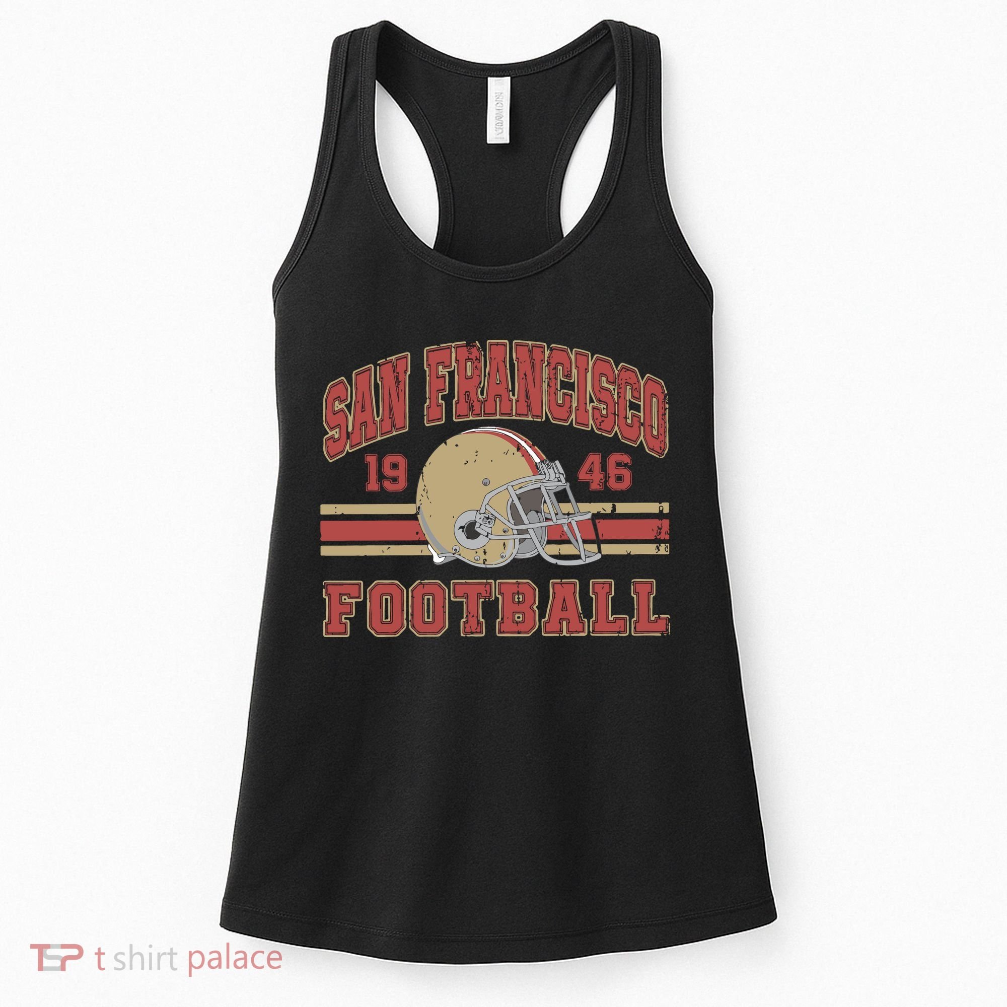 Distressed San Francisco Football Women's Tank Top