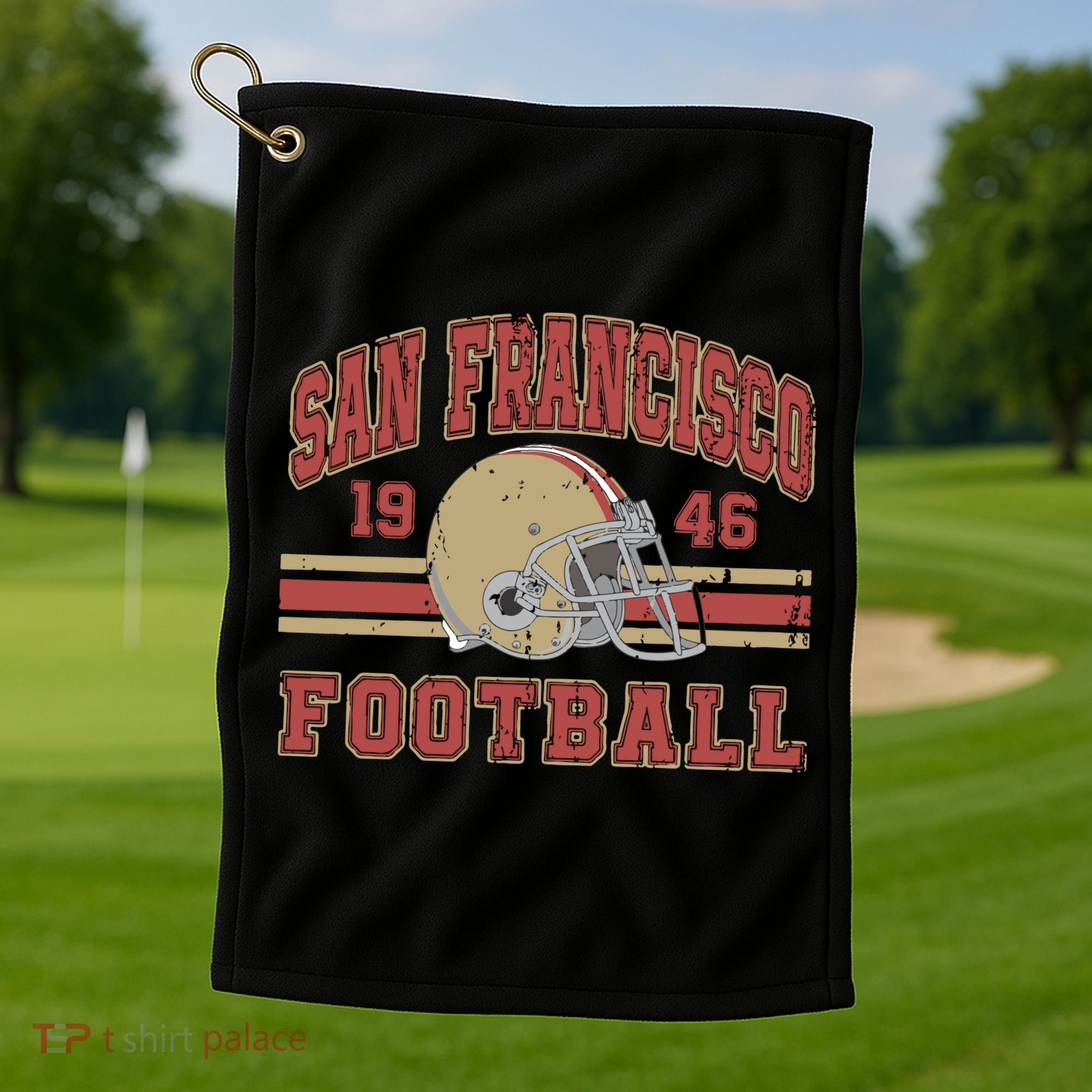 Distressed San Francisco Football Golf Towel