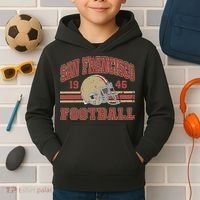 Distressed San Francisco Football Kids Hoodie thumb 2