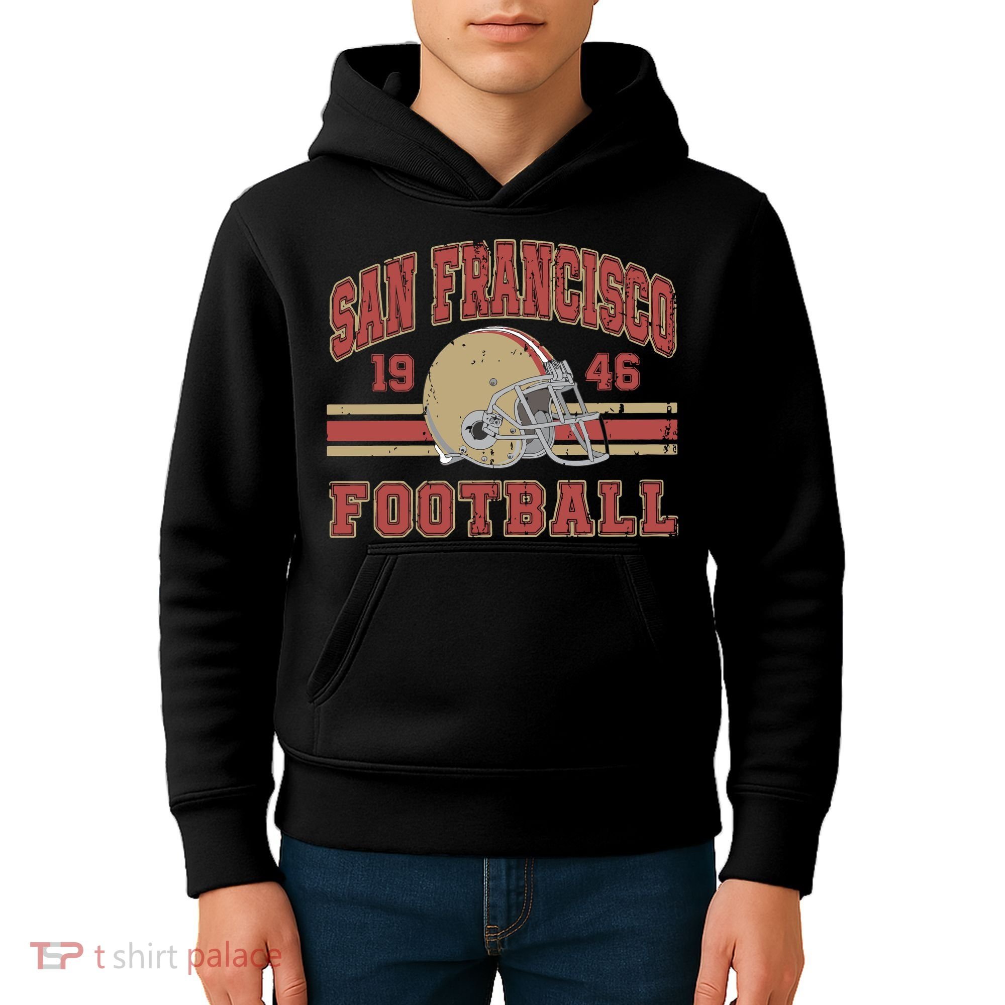 Distressed San Francisco Football Kids Hoodie