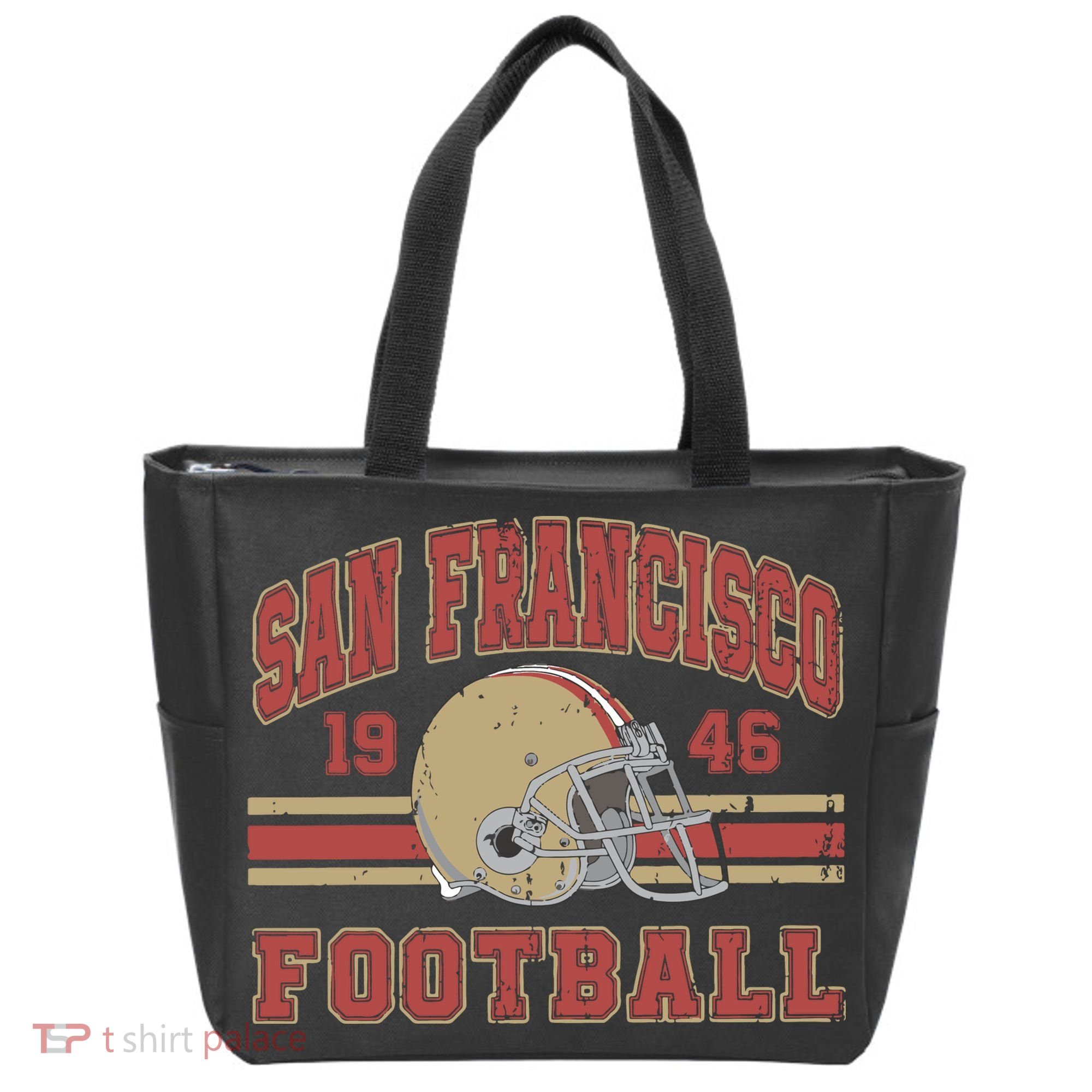 Distressed San Francisco Football Tote Bag