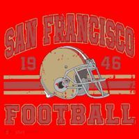 Distressed San Francisco Football Santa Hat thumb 1