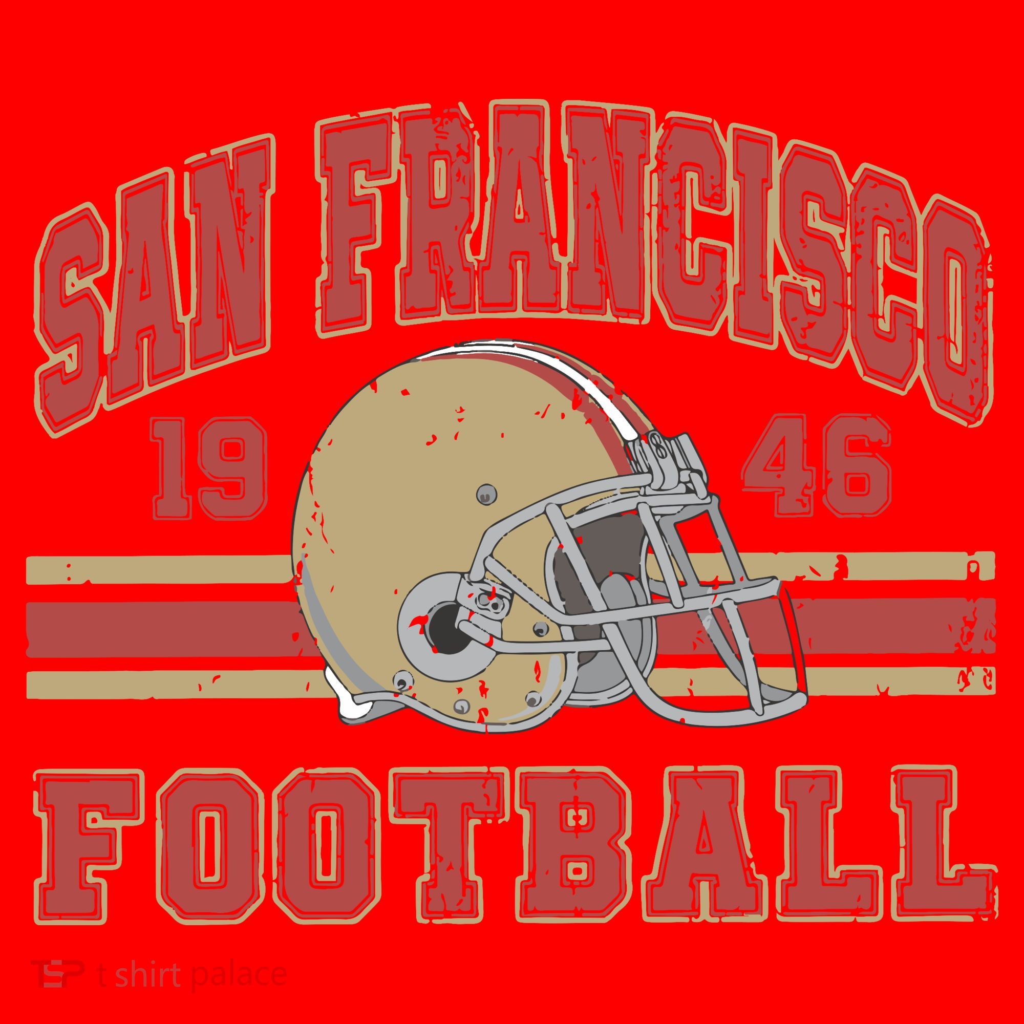 Distressed San Francisco Football Santa Hat