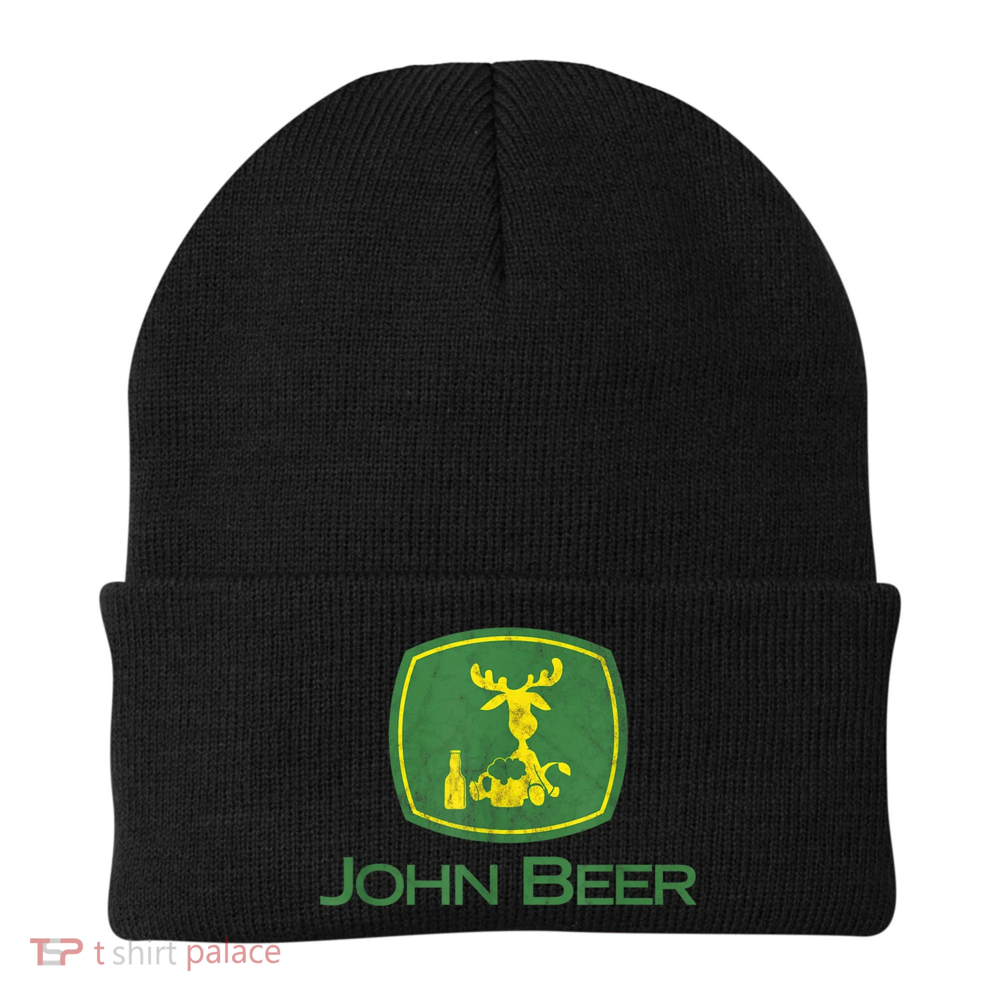 Distressed S Funny Tractor John Beer Deer Farmer Beanie