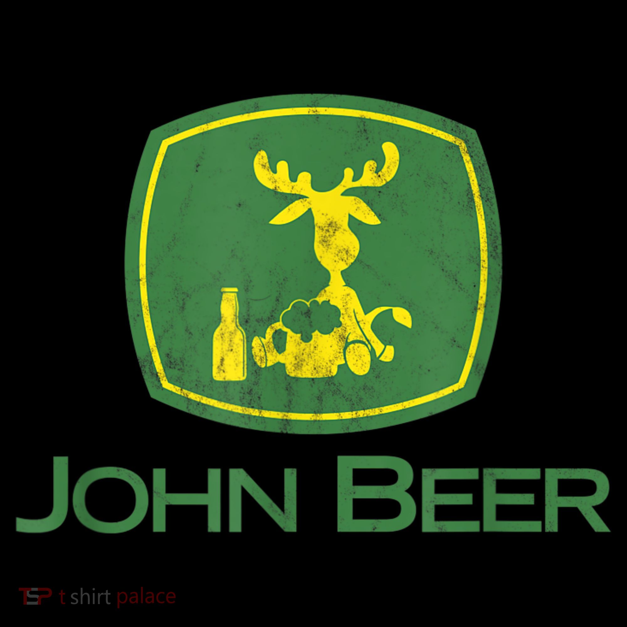 Distressed S Funny Tractor John Beer Deer Farmer Women's Hoodie