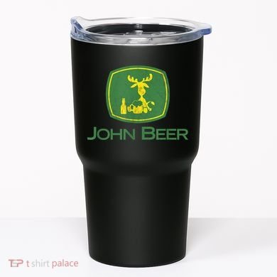Distressed S Funny Tractor John Beer Deer Farmer Tumbler