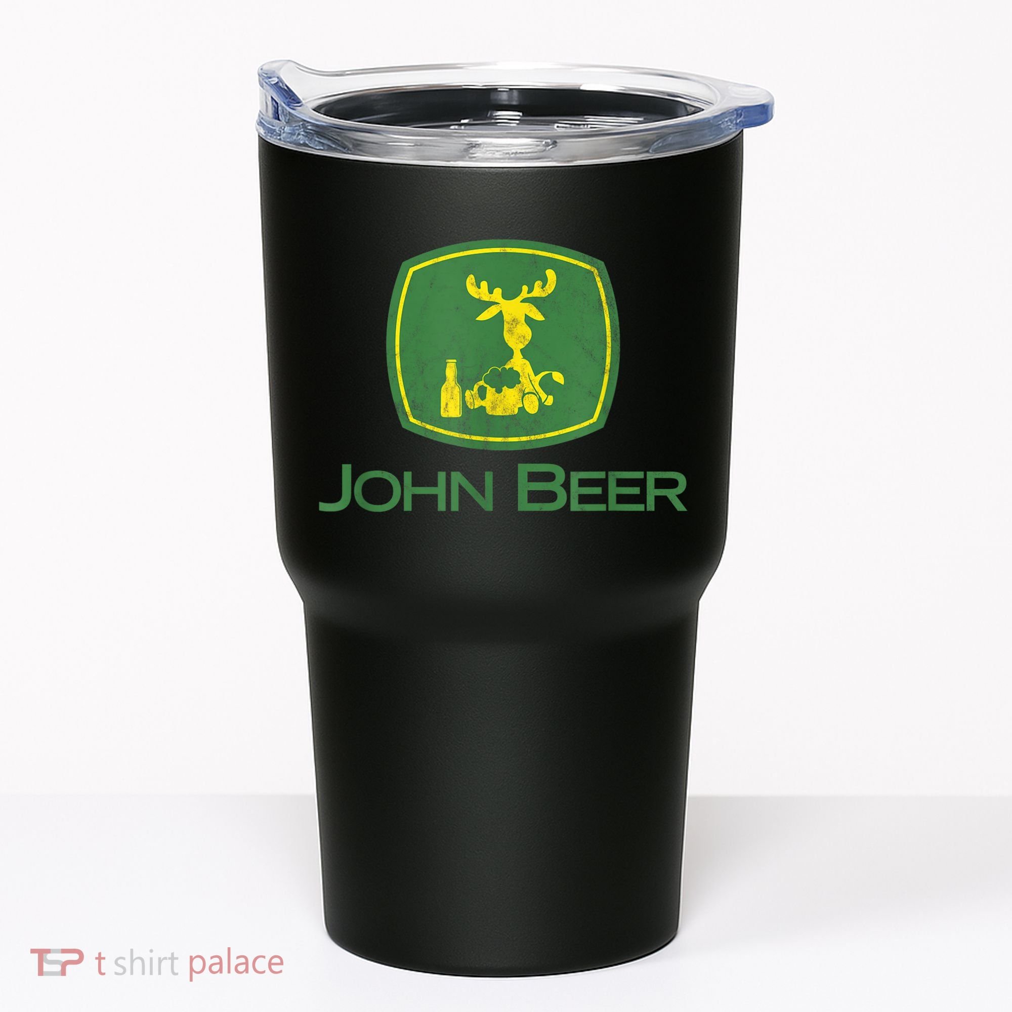 Distressed S Funny Tractor John Beer Deer Farmer Tumbler