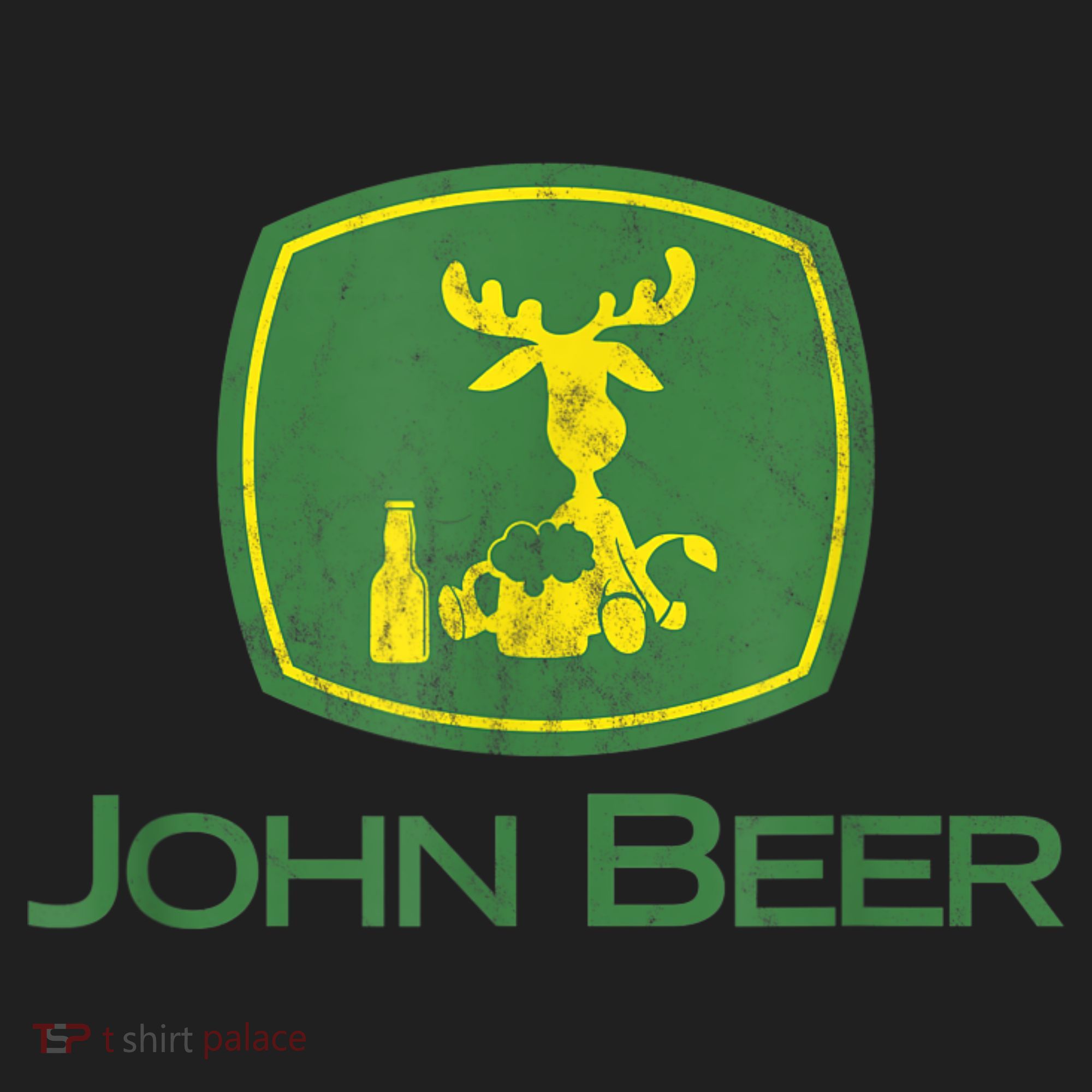 Distressed S Funny Tractor John Beer Deer Farmer Tumbler