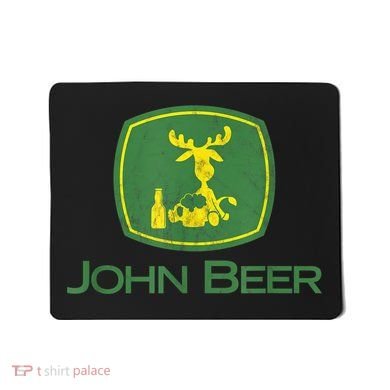 Distressed S Funny Tractor John Beer Deer Farmer Mousepad
