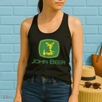 Distressed S Funny Tractor John Beer Deer Farmer Women's Tank Top thumb 2