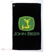 Distressed S Funny Tractor John Beer Deer Farmer Golf Towel thumb 0