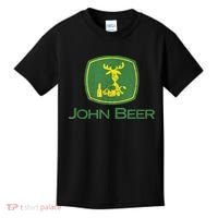 Distressed S Funny Tractor John Beer Deer Farmer Kids T-Shirt thumb 0