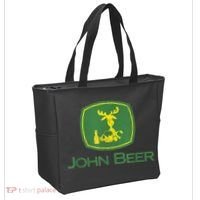 Distressed S Funny Tractor John Beer Deer Farmer Tote Bag thumb 2