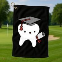 Dentist School Graduate Tooth Funny Gift Golf Towel thumb 1