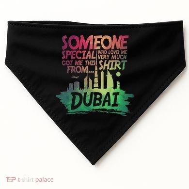 Dubai Skyline Gift Souvenir USA-Made Doggie Bandana
