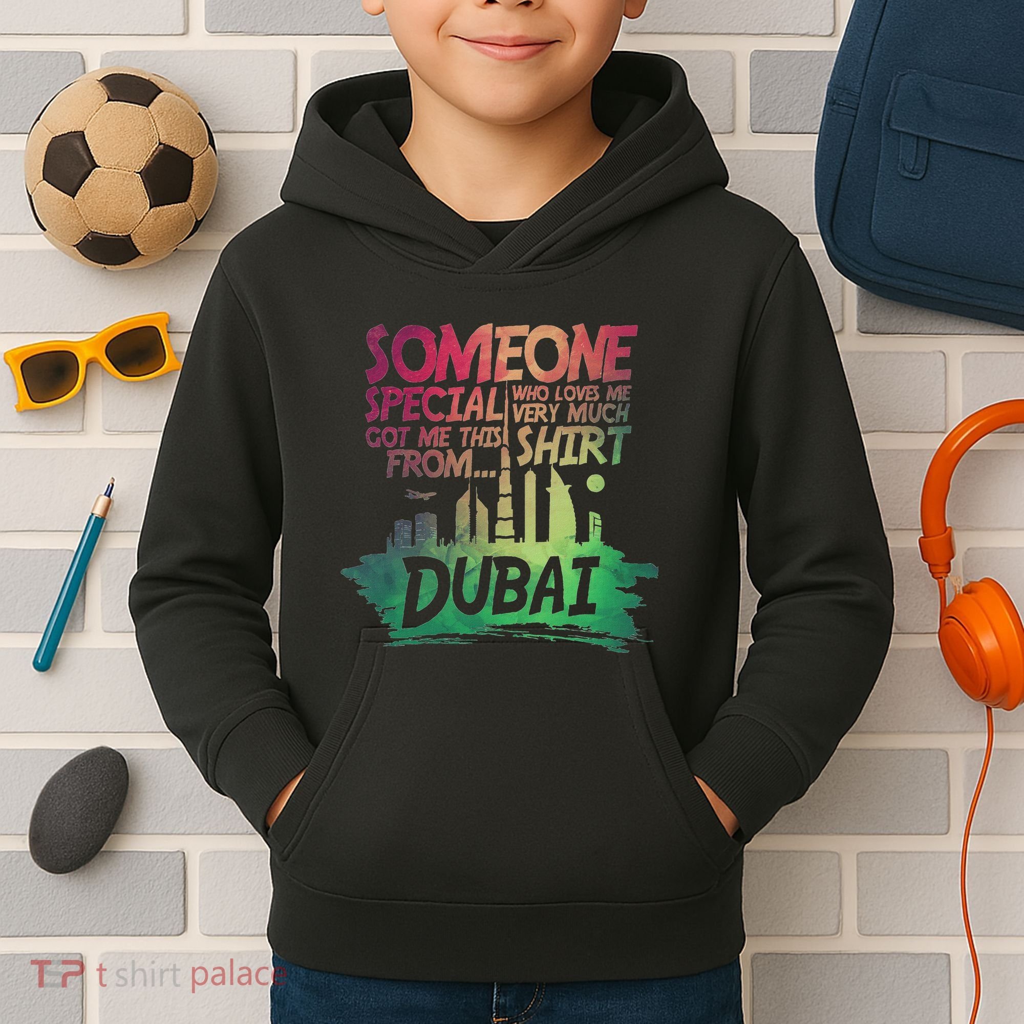 Dubai Skyline Gift Souvenir Kids Hoodie