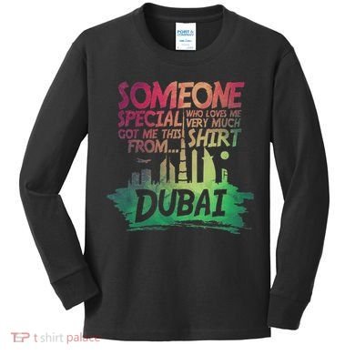 Dubai Skyline Gift Souvenir Kids Long Sleeve Shirt