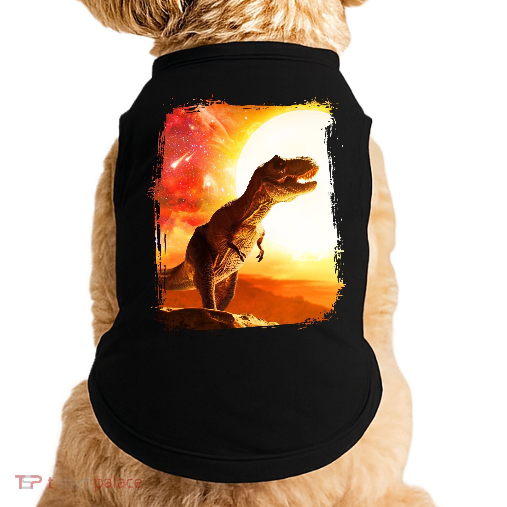 Desert Sun Galaxy Trex Dinosaur Doggie Tank
