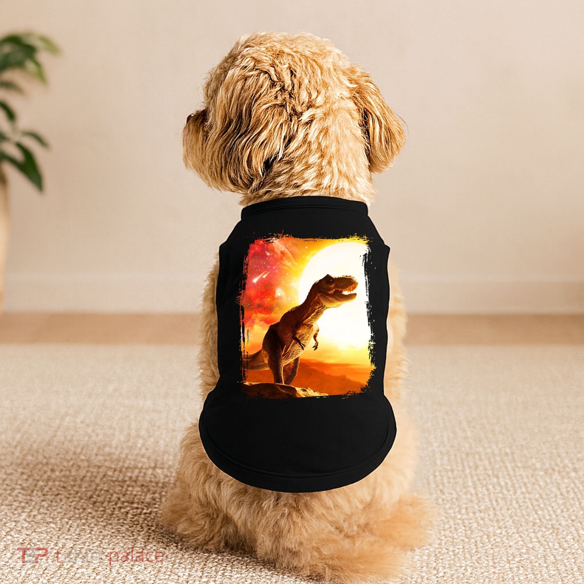 Desert Sun Galaxy Trex Dinosaur Doggie Tank