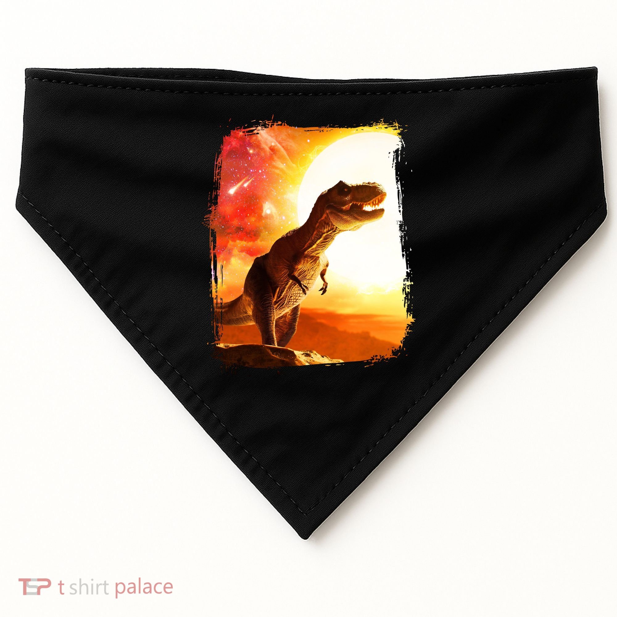 Desert Sun Galaxy Trex Dinosaur USA-Made Doggie Bandana