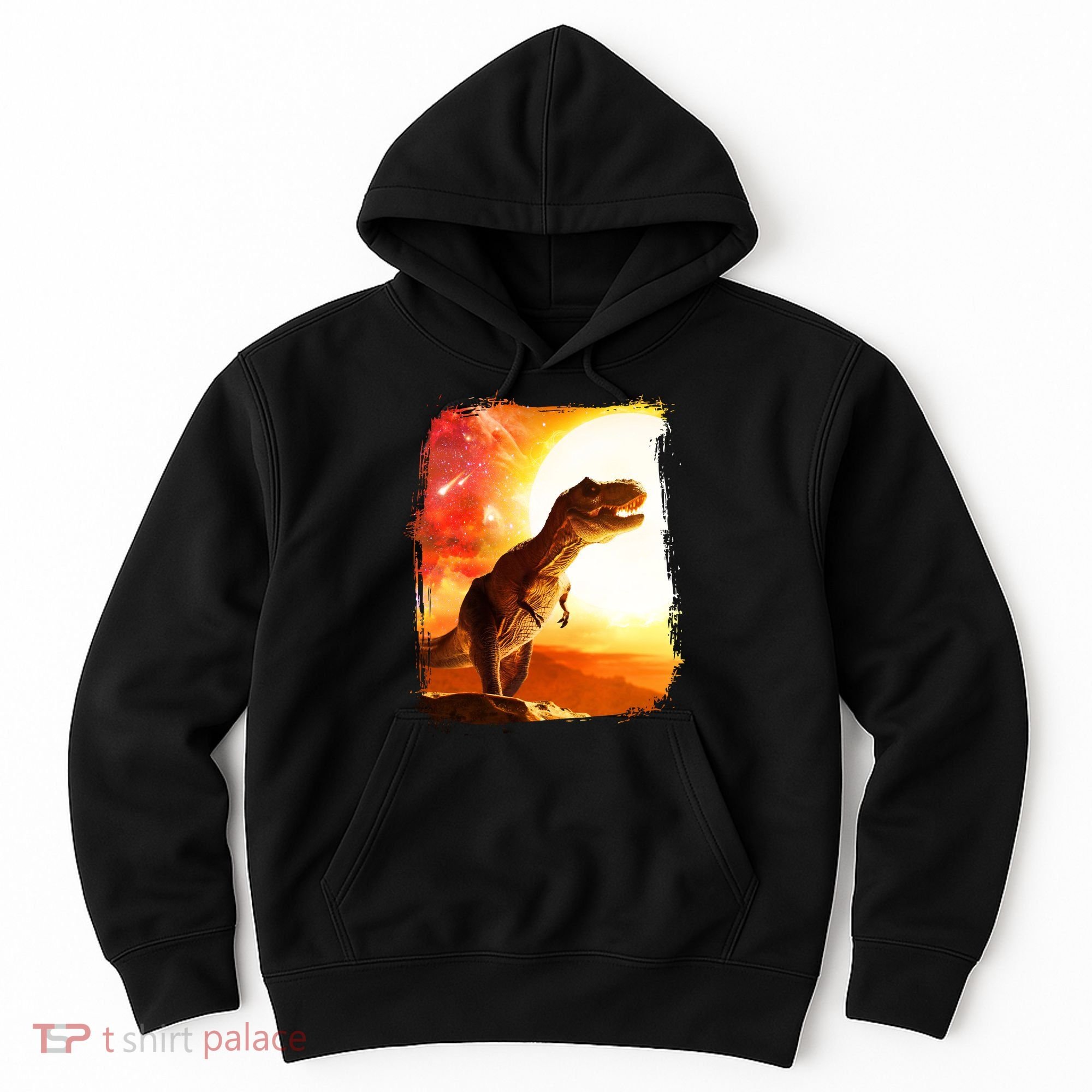 Desert Sun Galaxy Trex Dinosaur Hoodie