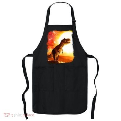 Desert Sun Galaxy Trex Dinosaur Apron