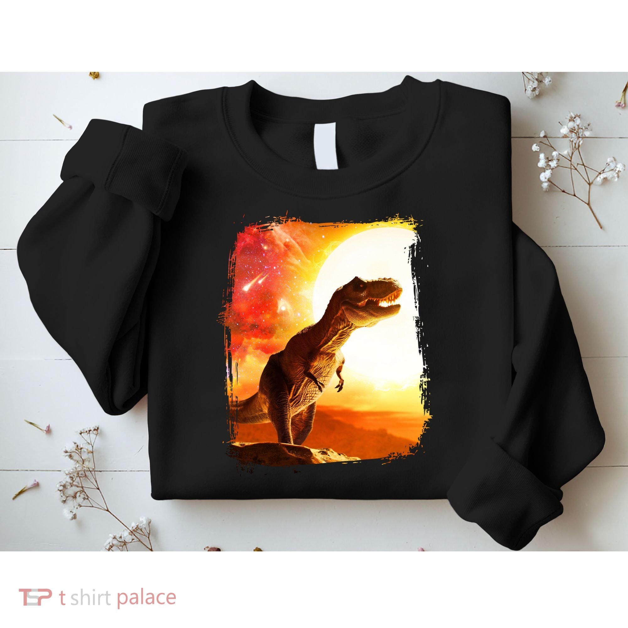 Desert Sun Galaxy Trex Dinosaur Sweatshirt