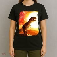 Desert Sun Galaxy Trex Dinosaur T-Shirt thumb 4