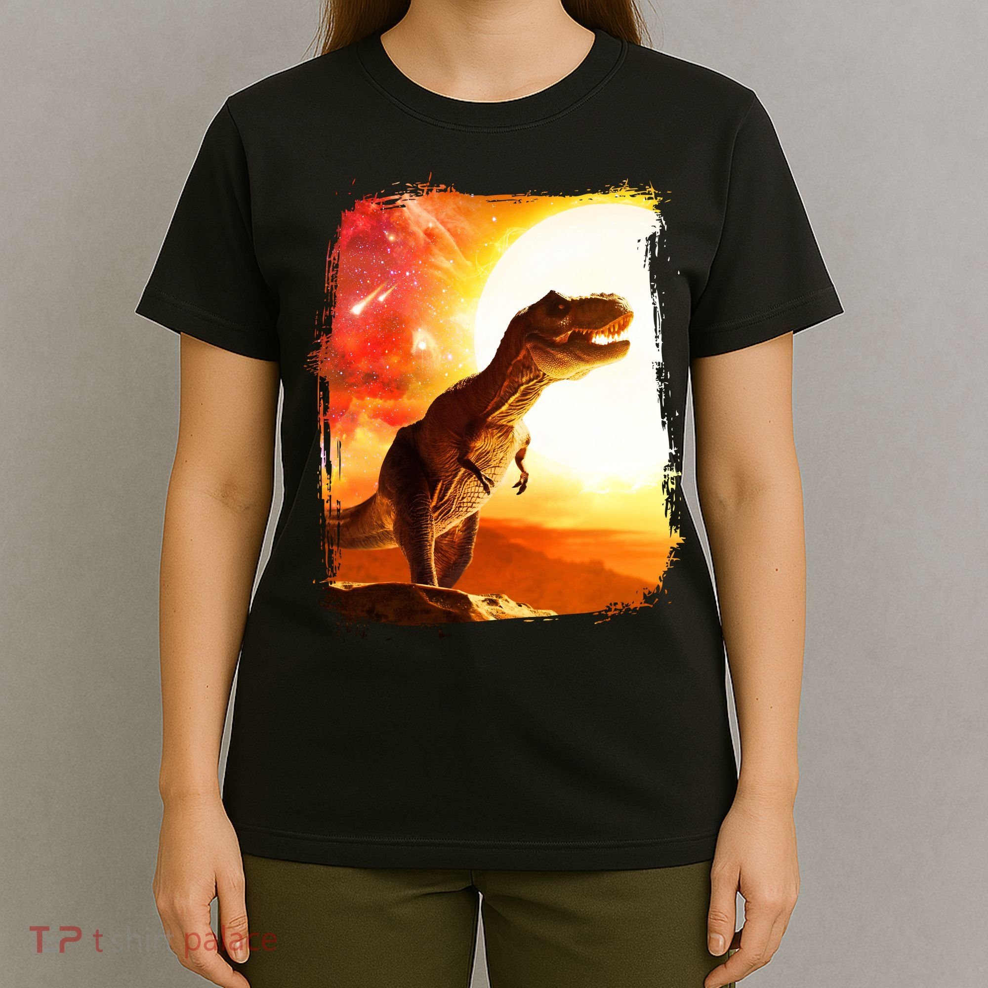 Desert Sun Galaxy Trex Dinosaur T-Shirt