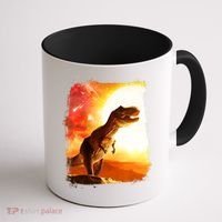 Desert Sun Galaxy Trex Dinosaur Coffee Mug thumb 1