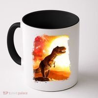 Desert Sun Galaxy Trex Dinosaur Coffee Mug thumb 0