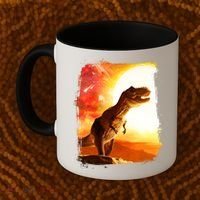 Desert Sun Galaxy Trex Dinosaur Coffee Mug thumb 2