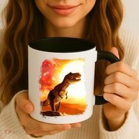 Desert Sun Galaxy Trex Dinosaur Coffee Mug thumb 3