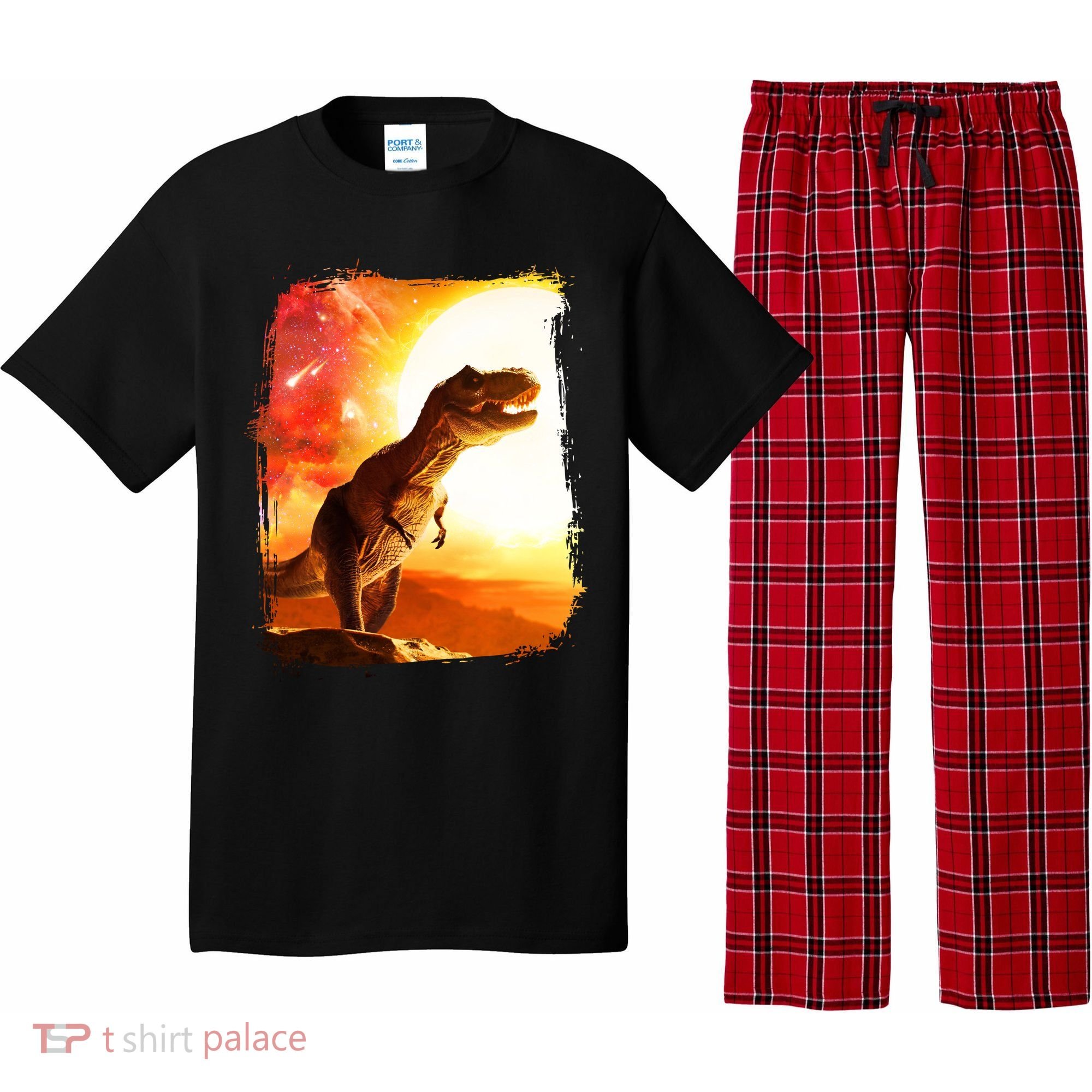 Desert Sun Galaxy Trex Dinosaur Pajama Set