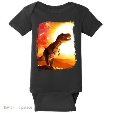 Desert Sun Galaxy Trex Dinosaur Baby Bodysuit