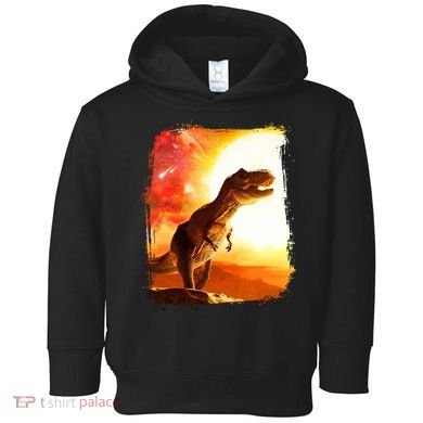 Desert Sun Galaxy Trex Dinosaur Toddler Hoodie