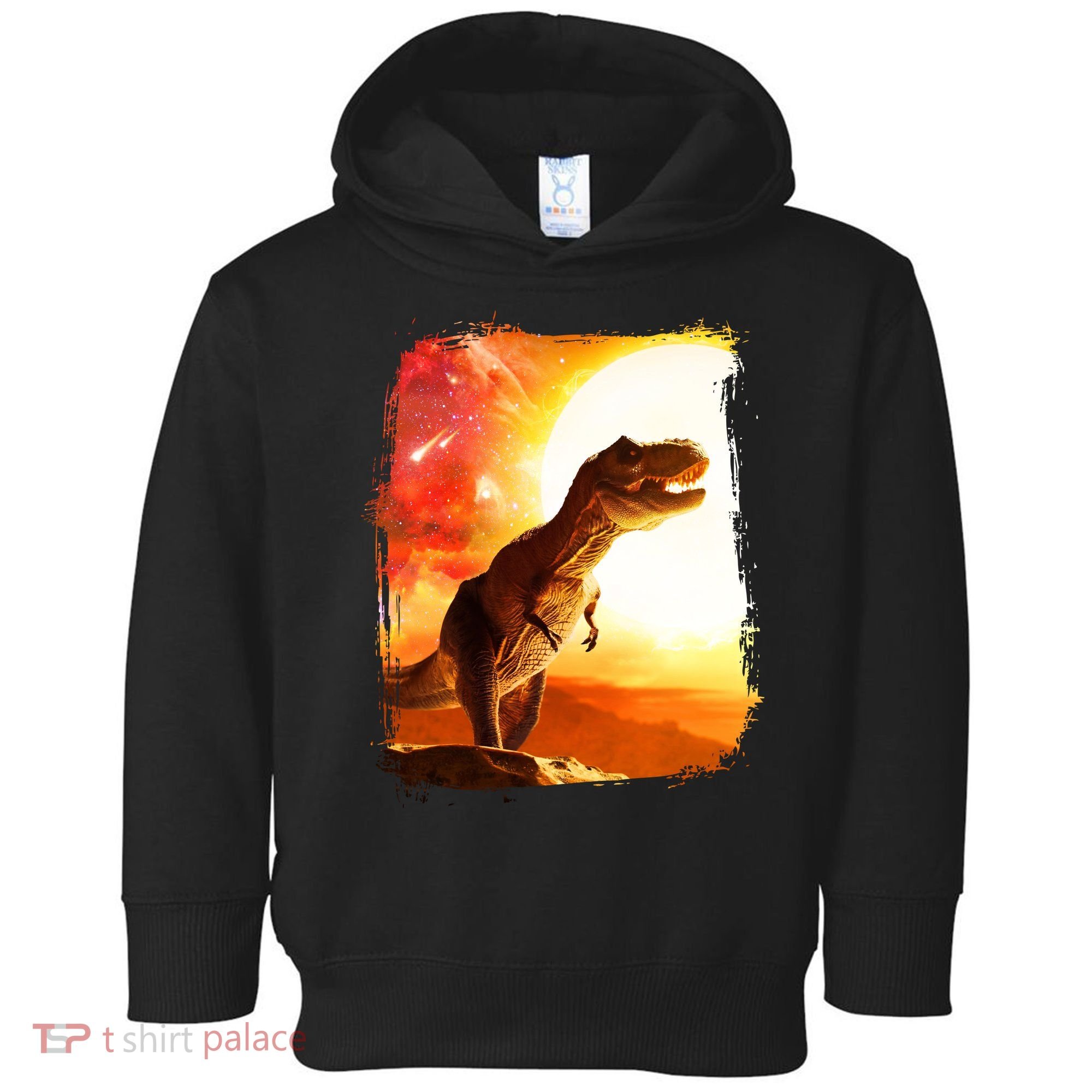 Desert Sun Galaxy Trex Dinosaur Toddler Hoodie