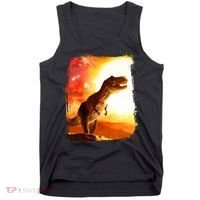 Desert Sun Galaxy Trex Dinosaur Tank Top thumb 0