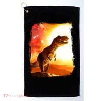 Desert Sun Galaxy Trex Dinosaur Golf Towel thumb 0
