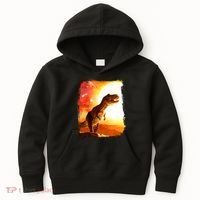 Desert Sun Galaxy Trex Dinosaur Kids Hoodie thumb 0