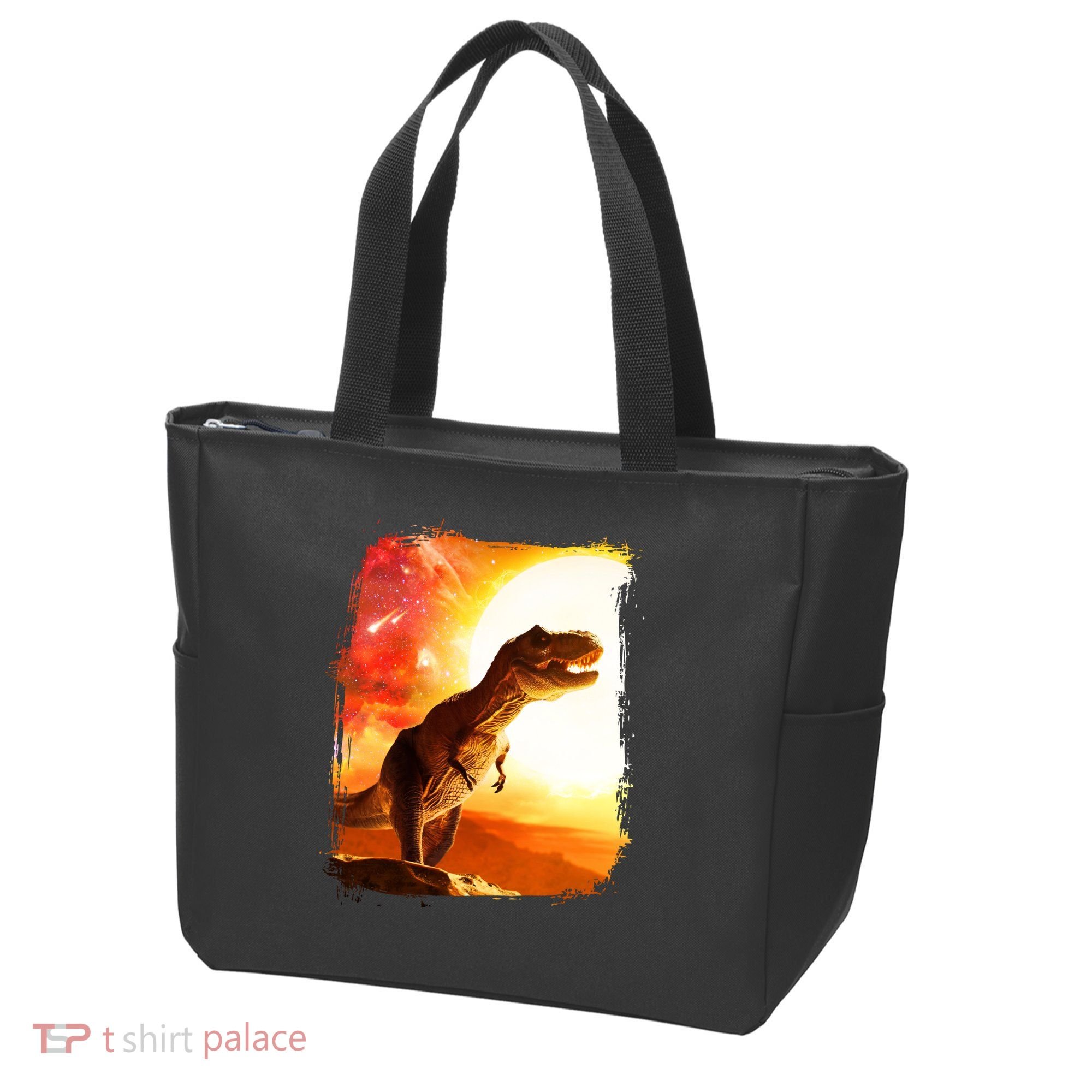 Desert Sun Galaxy Trex Dinosaur Tote Bag