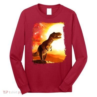 Desert Sun Galaxy Trex Dinosaur Long Sleeve Shirt